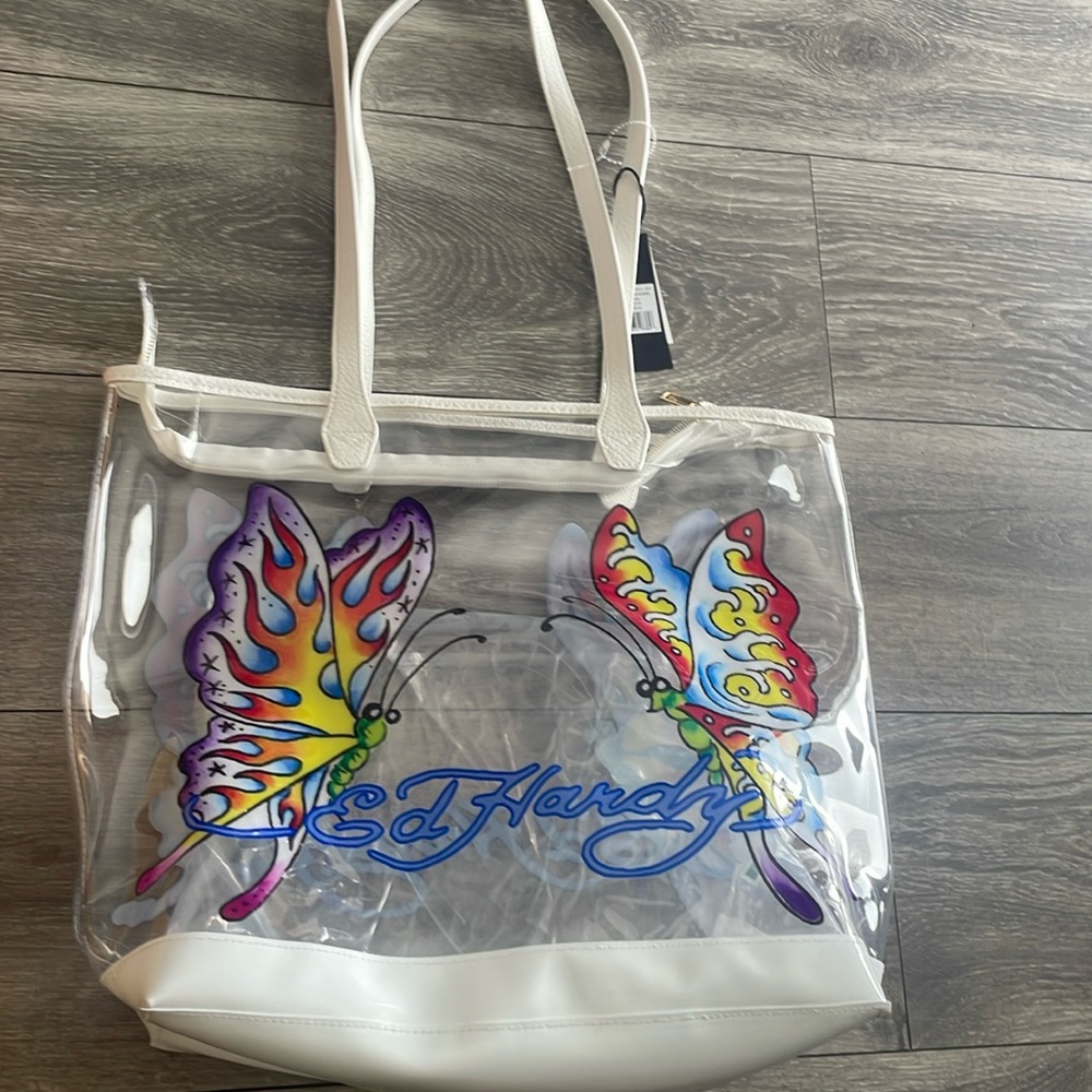 Clear Ed hardy tote brand new